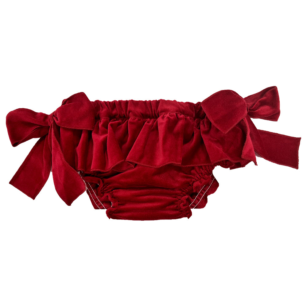 Phi Velvet Bow Side Knickers Red