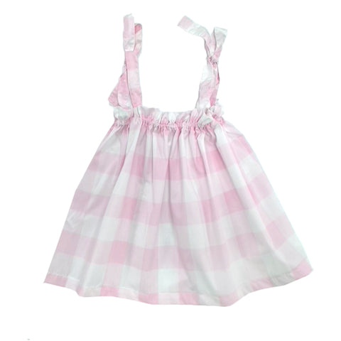 Meia Pata Check Dress Pink