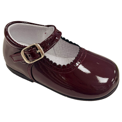 Pretty Originals Patent Leather Mary Jane Maroon