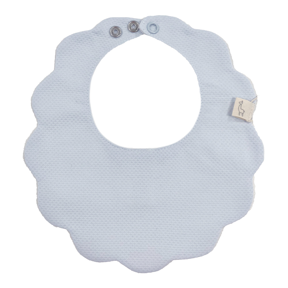 Baby Gi Cotton Scollop Bib Blue