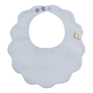 Baby Gi Cotton Scollop Bib Blue