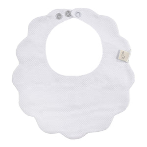 Baby Gi Cotton Scollop Bib White