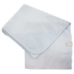 Baby Gi Cotton Scallop Blanket Blue