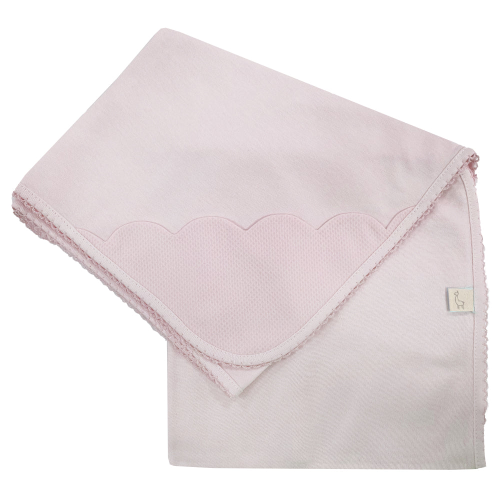 Baby Gi Cotton Scallop Blanket Pink