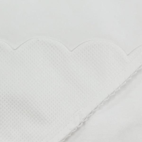 Baby Gi Cotton Scallop Blanket White