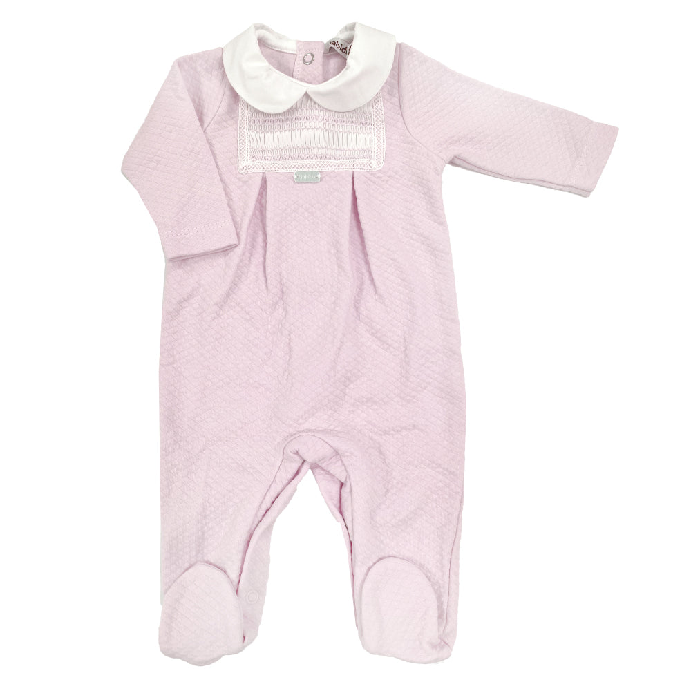 Babidu Peter Pan Collar Sleepsuit Pink