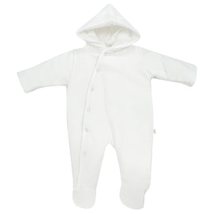 Baby Gi Velour Snowsuit Ivory