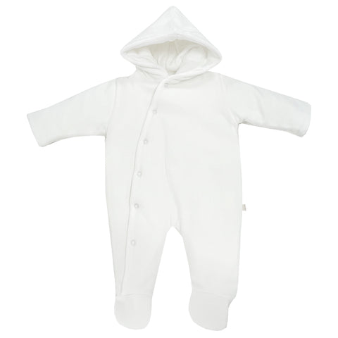 Baby Gi Velour Sleepsuit Ivory