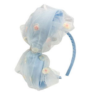 Daga Tu tu Tulle Bow Headband Blue