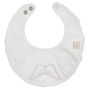 Baby Gi Cotton Angel Wing Bib White