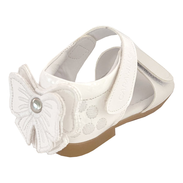 Caramelo Bow Back Sandals White