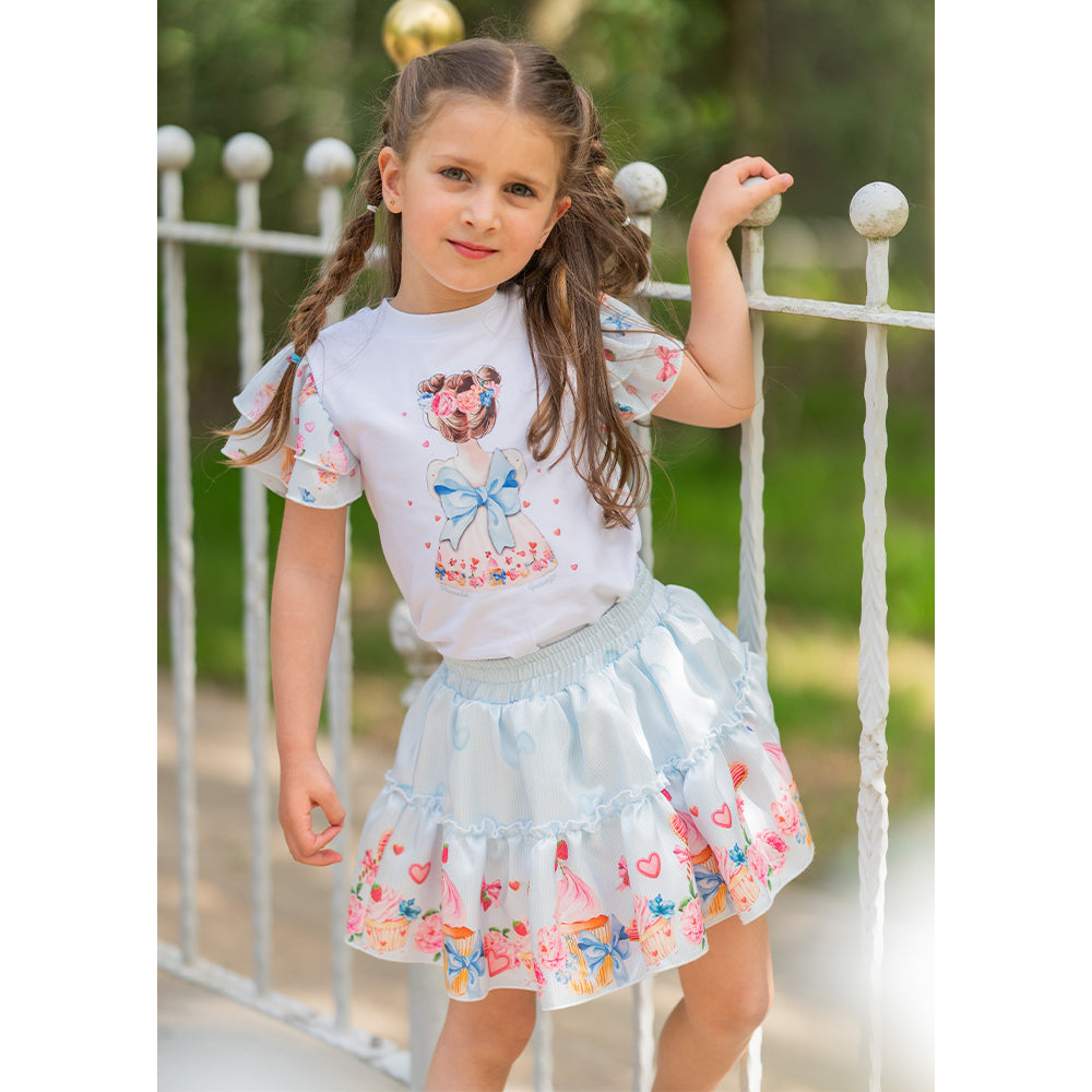 Piccola Speranza T-Shirt & Skirt Blue