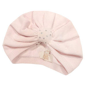 Caramelo Knitted Diamonte Turban Pink