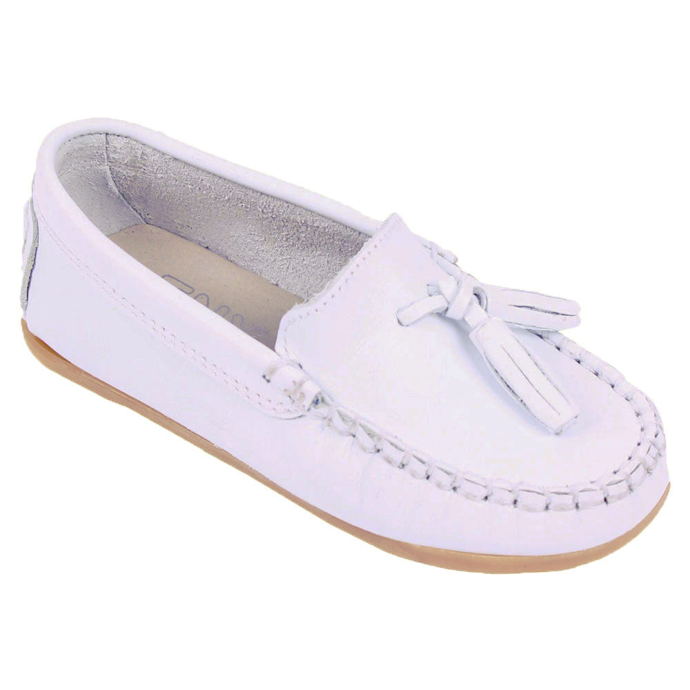 TNY Leather Tassle Loafer Cream