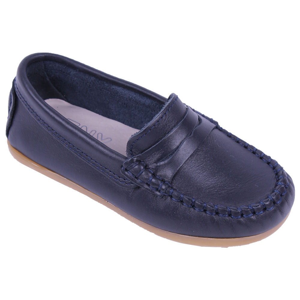 TNY Leather Loafer Navy