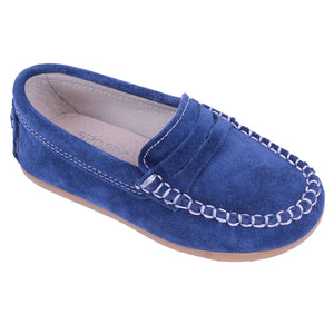 TNY Suede Leather Loafer Navy