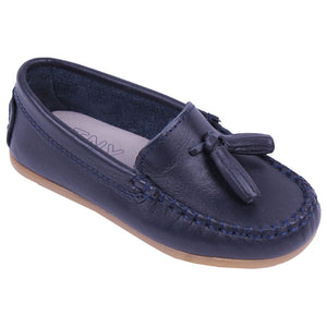 TNY Leather Tassle Loafer Navy