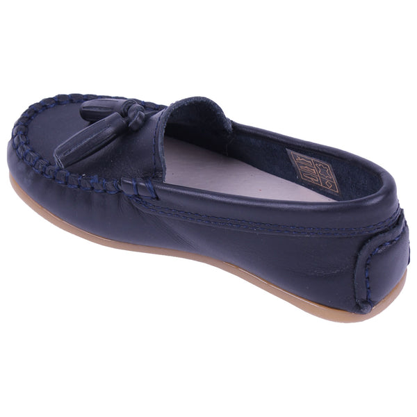 TNY Leather Tassle Loafer Navy