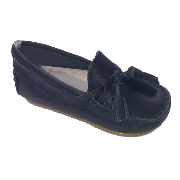 Pretty Originals Leather Tassel Loafer Navy