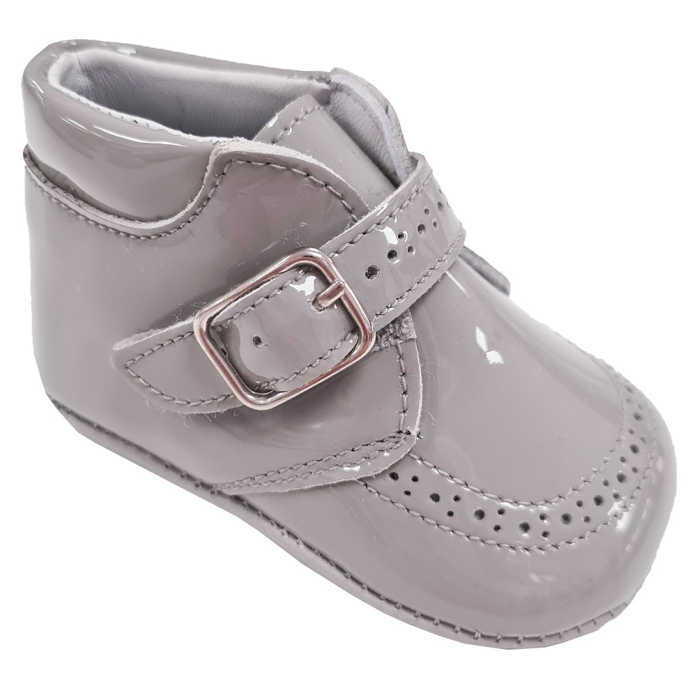 Pretty Originals Patent Leather Boot Soft Sole Grey