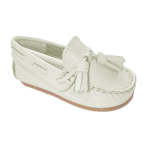 Pretty Originals Leather Tassel Loafer Cream