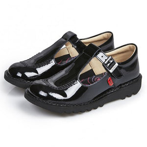 Kickers Kick T-Bar Classic Patent Shoes