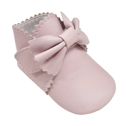 Borboleta Amelia Bow Leather Soft Sole Boot Pink
