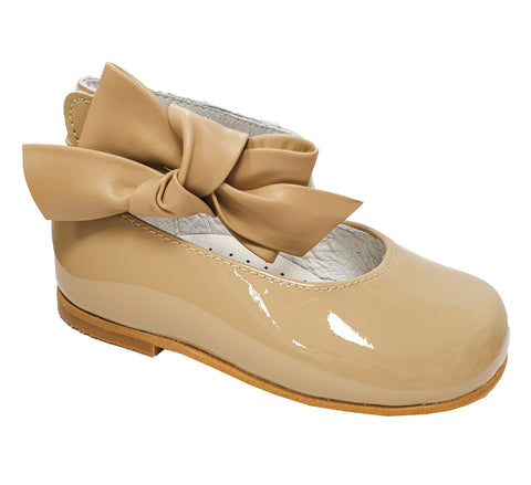 Andanines Patent Leather Ankle Strap Shoe Camel