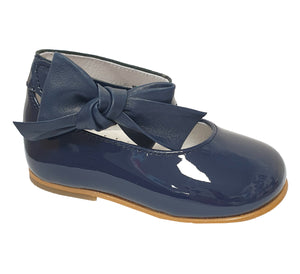 Andanines Patent Leather Ankle Strap Shoe Navy