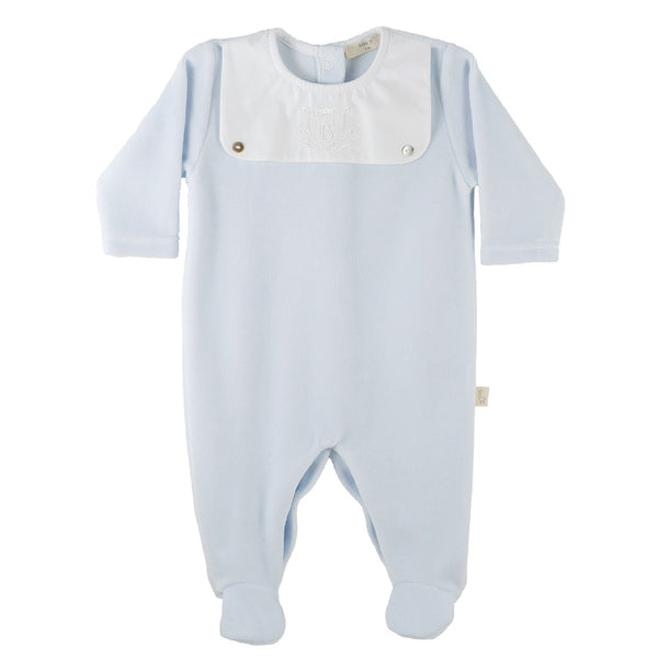 Baby Gi Cotton Bib Front Sleepsuit Blue