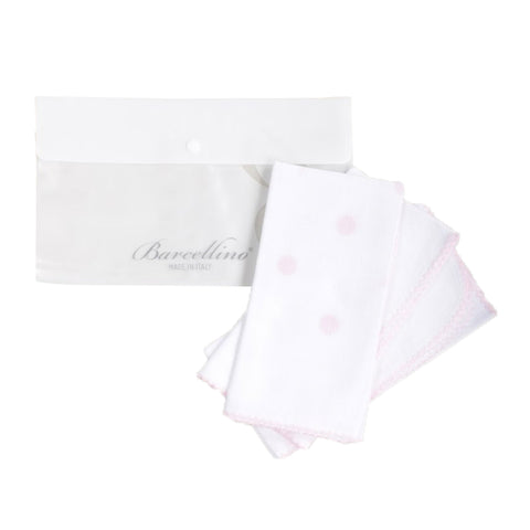 Barcellino 3 pack of Muslins pink