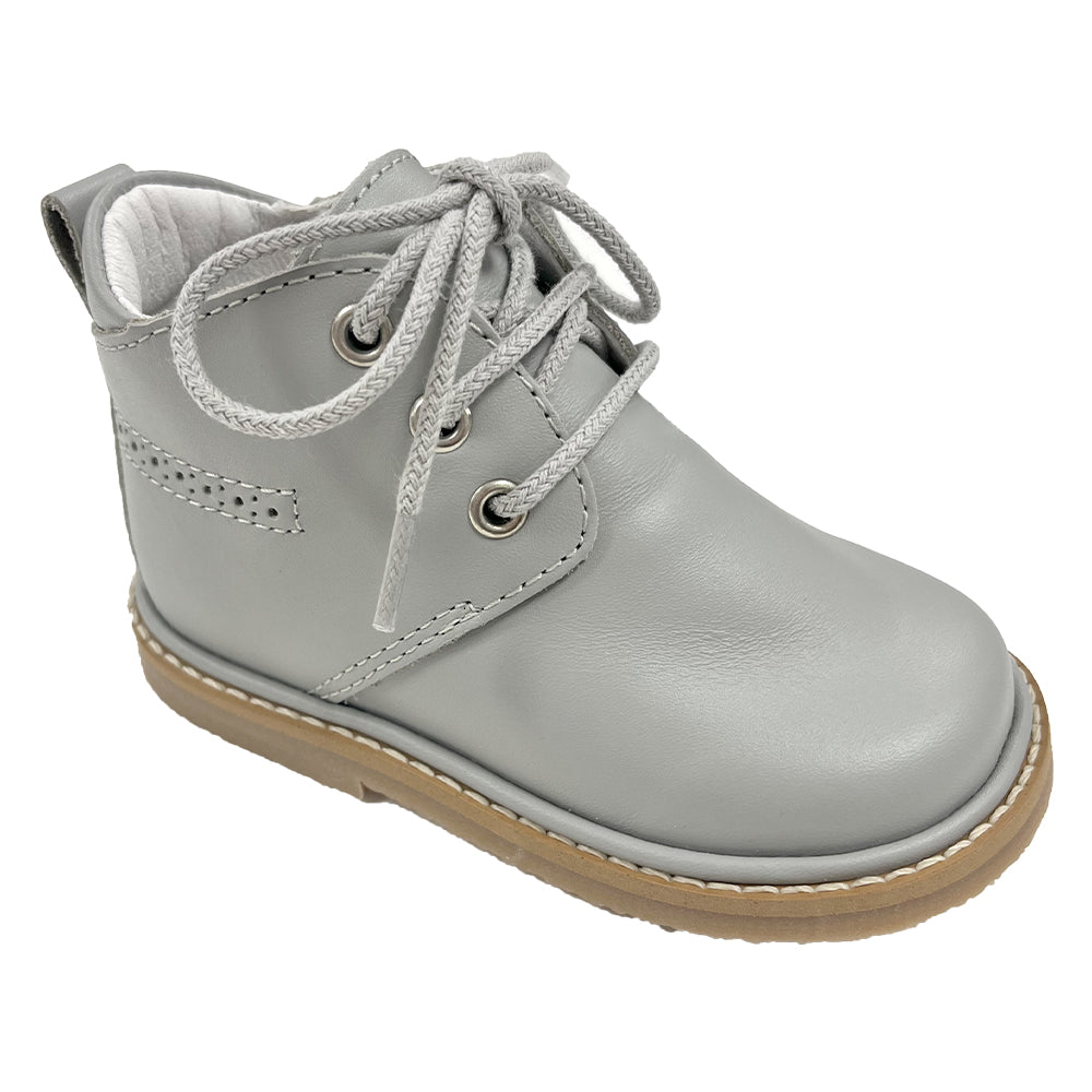 Borboleta Zachary Grey Leather Lace Boots