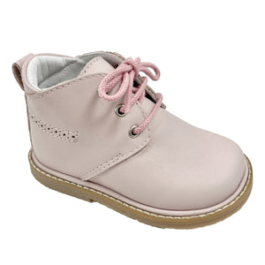 Borboleta Zachary Pink Leather Lace Boots