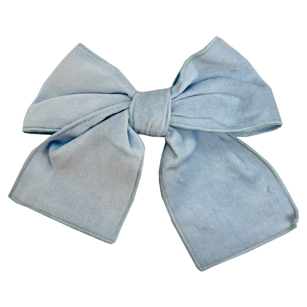 Phi Velvet Bow Pale Blue