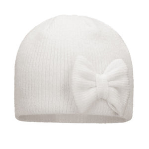 Pom Pom Envy Bow Hat Ivory