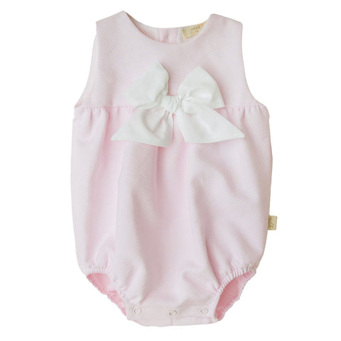 Baby Gi Cotton Bow Romper Pink