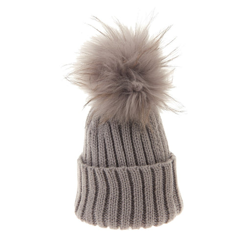 Bowtique London Matching Pom Hat Grey