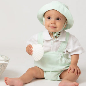 Caramelo Dungaree Romper mint