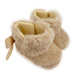 Barcellino Camel Faux Fur Booties