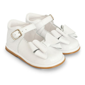 Borboleta Catia Ankle Band White Patent Leather