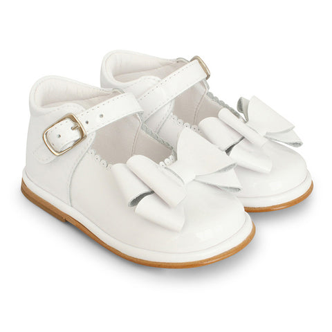 Borboleta Catia Ankle Band White Patent Leather