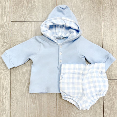 Babidu Check Jampants Set Blue