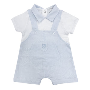 Pastels & Co Stripe Polo Dungaree Romper