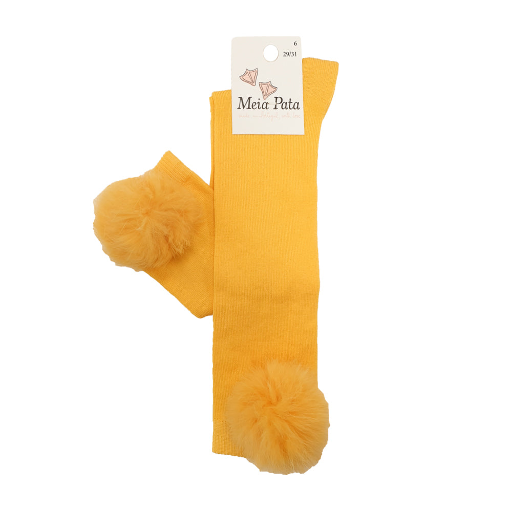 Meia Pata Fur Pom Pom Socks Yellow