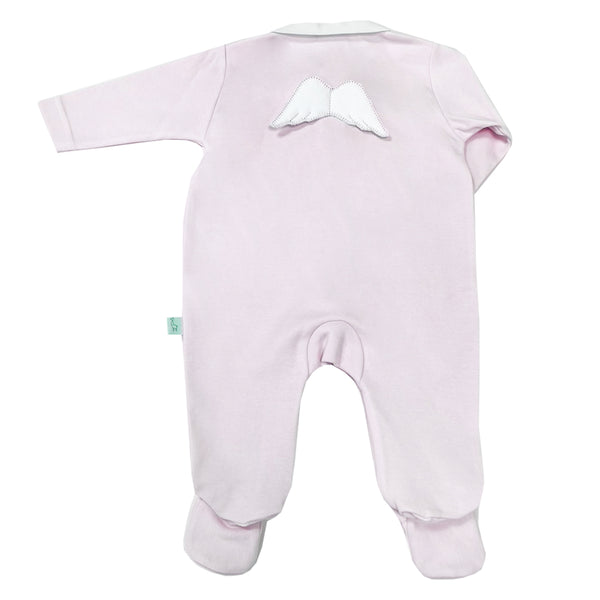 Baby Gi Cotton Angel Wing Sleepsuit Pink