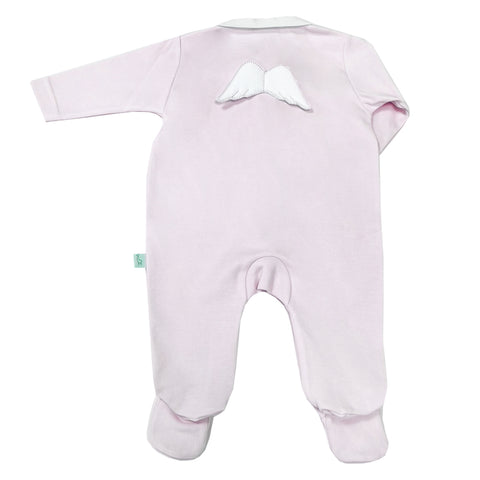 Baby Gi Cotton Wings Baby Grow Pink