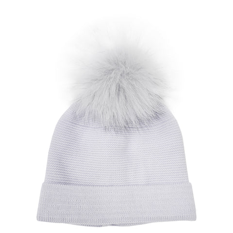 Granlei Fur Pom Pom Hat Grey