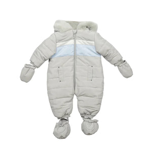 Mintini Grey Stripe Snowsuit