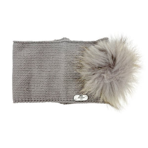 Bowtique London Matching Pom HeadBand Grey