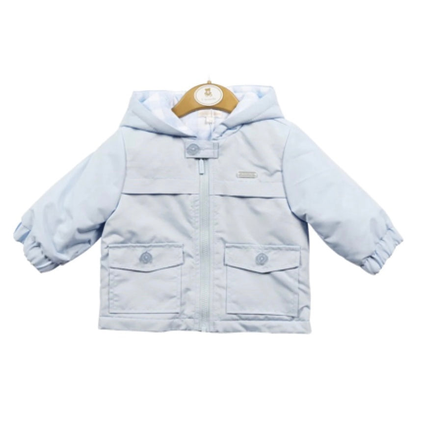 Mintini Check Hood Jacket Blue